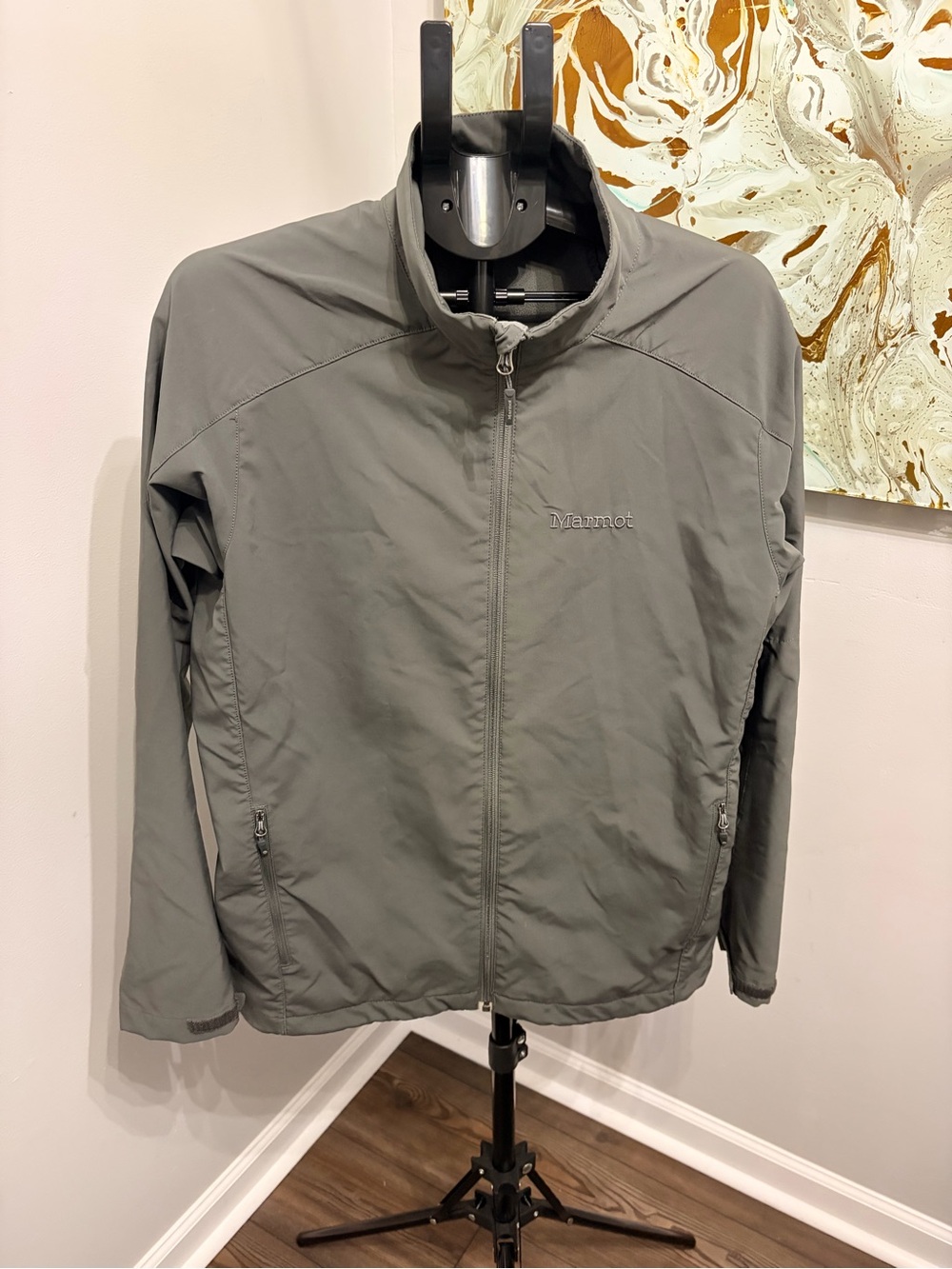 Marmot Men's Tempo M3 Softshell Full Zip Jacket Gray Size Large